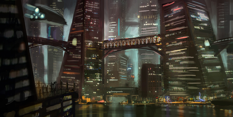 Illustration for article titled Dark City, Cool Art: Awesome Neo-Noir and Urban Fantasy Cityscapes